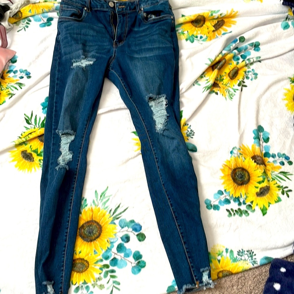 Charlotte Russe (MIAMI) high-waisted ripped jeans